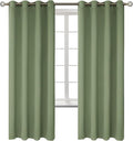 BGment Room Darkening Curtains 72 Inches Long - Grommet Thermal Insulated Drapes Window Treatment Curtains for Bedroom, 2 Panels, 52 x 72 Inch, Grass Green