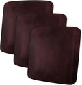 Leather Look Couch Cushion Covers Sofa Seat Slipcovers Sets Couches Furniture Protector for Sectional Armchair Loveseat Pets Kids Stretch Spandex Fabric (3 Cushion XL Sofa, Burgundy)