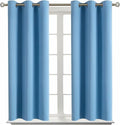 BGment Room Darkening Curtains 45 Inches Long - Grommet Thermal Insulated Drapes Window Treatment Curtains for Bedroom, 2 Panels, 38 x 45 Inch, Sky Blue
