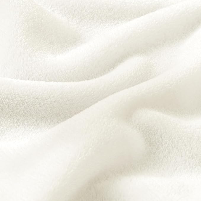 BEDELITE Fleece Blanket Full Size Cream Throw Blankets for Couch & Bed, Luxury Plush Cozy Fuzzy Blanket 84x90 inches, Super Soft Warm Lightweight Throw Blanket for Travel Camping