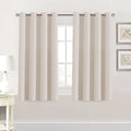 H.VERSAILTEX Blackout Curtain for Living Room Thermal Insulated Window Treatment Curtain 54 inch Length Energy Saving Solid Grommet Top Blackout Drape, One Panel, Natural, 52" W x 54" L