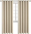 BGment Room Darkening Curtains 84 Inches Long - Grommet Thermal Insulated Drapes Window Treatment Curtains for Bedroom, 2 Panels, 70 x 84 Inch, Beige