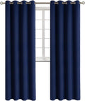 BGment Blackout Curtains - Grommet Thermal Insulated Room Darkening Bedroom and Living Room Curtains, Set of 2 Panels (52 x 108 Inch, Navy)