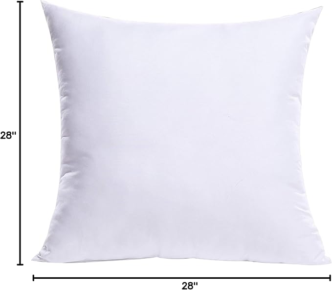MIULEE Throw Pillow Insert Premium Pillow Stuffer Sham Square for Decorative Cushion Bed Couch Sofa 28x28 Inch
