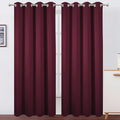 LEMOMO Blackout Curtains 52 x 90 Inch Long Burgundy Red Curtains Set of 2 Panels Room Darkening Curtains for Bedroom and Living Room