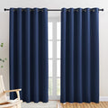 NICETOWN Blackout Curtain Panels, Window Treatment Energy Saving Thermal Insulated Solid Grommet Blackout Drapes/Draperies (Navy, 1 Pair, 70 by 84-inch)