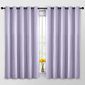 Yakamok Blackout Curtains Room Darkening Thermal Insulated Window Panels,Solid Grommet Top Drapes for Bedroom/Living Room(62Wx63L, Lilac, 2 Panels)