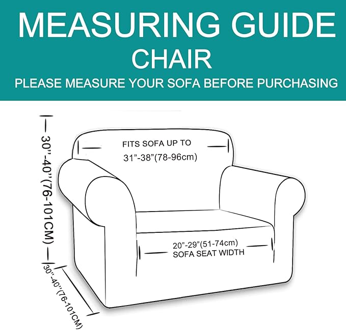 U-NICE HOME Recliner Chair Covers Stretch Couch Cover Sofa Cover Sofa Slipcover Furniture Protector for Chair Cover Pet Friendly(Armchair, Brown)