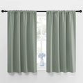 NICETOWN Window Curtains Blackout Drapes - Thermal Insulated Solid Rod Pocket Blackout Curtains/Draperies for Living Room (Sage Green, One Pair, 42 by 45-Inch)