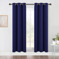 NICETOWN Blackout Window Curtains 70" L, 2 Panels, 34 inch, Royal Blue, Grommet Top Room Darkening Thermal Insulated Vertical Window Drapes Modern for Flat/Apartment