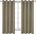 BGment Room Darkening Curtains 63 Inches Long - Grommet Thermal Insulated Drapes Window Treatment Curtains for Bedroom, 2 Panels, 52 x 63 Inch, Cocoa