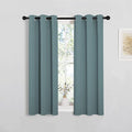 NICETOWN Modern Blackout Curtains Noise Reducing, Greyish Blue, 2 Panels, W29 x L40 -Inch, Thermal Insulated and Privacy Room Darkening Drape Panels for Boy's Guest Room Door Small Short Window