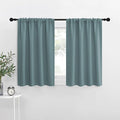 NICETOWN RV Blackout Curtains for Camper Windows, Greyish Blue, 34" x 30", Set of 2, Kitchen Curtains, Short Blackout Drapes, Thermal Insulated Rod Pocket Window Treatment Draperies for Nursery