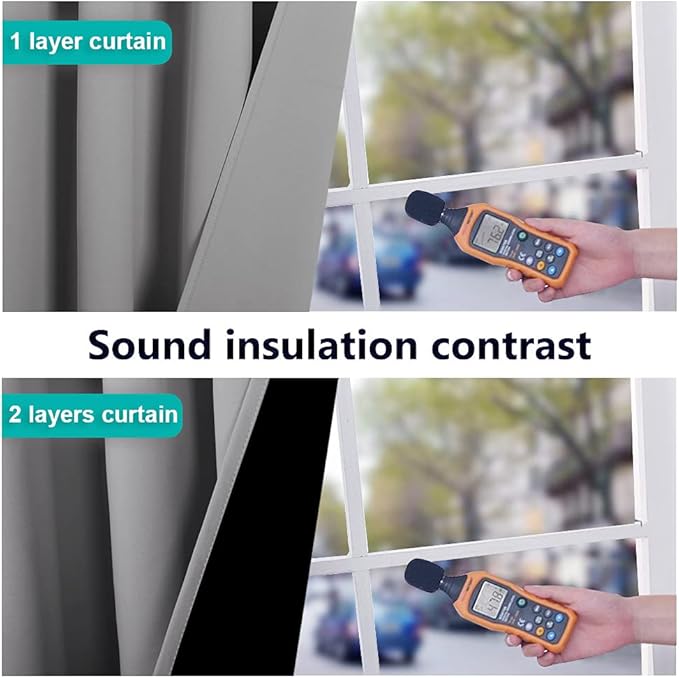 NICETOWN 100% Blackout Blinds, Laundry Room Decor Window Treatment Curtains for Large Patio Sliding Door, Thermal Insulated Silver Grey Curtains for Bedroom, Set of 2, 55 inches x 102 inches