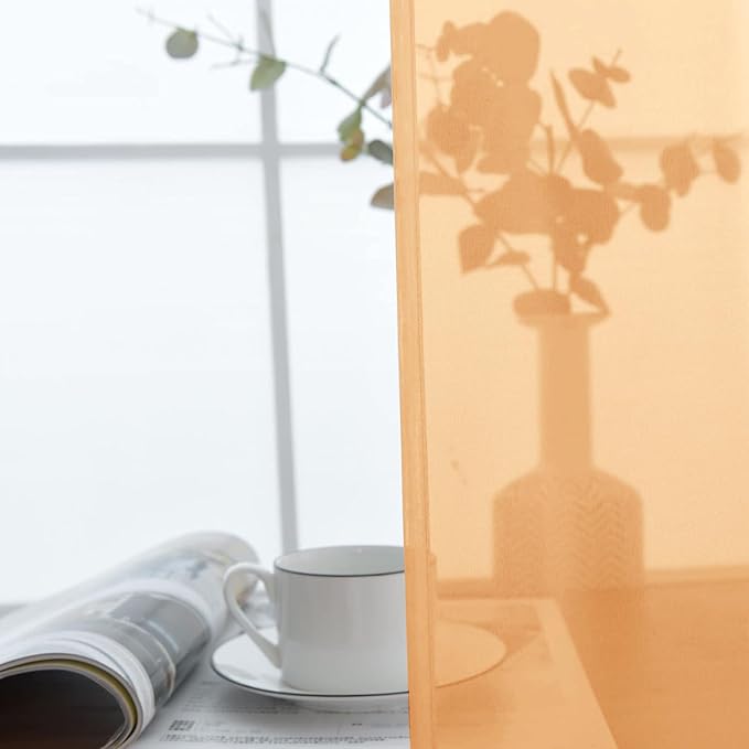 SpaceDresser Basic Rod Pocket Sheer Voile Window Curtain Panels White 1 Pair 2 Panels 60 Width 72 Inch Long for Kitchen Bedroom Children Living Room Yard（Beige，60Wx 72L）