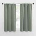 NICETOWN Window Curtains Blackout Drapes - Thermal Insulated Solid Rod Pocket Blackout Curtains/Draperies for Living Room (Sage Green, One Pair, 29 by 50-Inch)
