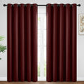 Yakamok Blackout Curtains Room Darkening Thermal Insulated Window Panels,Solid Grommet Top Drapes for Bedroom/Living Room(62Wx84L, Burgundy Red, 2 Panels)