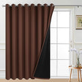 Yakamok 100% Blackout Thermal Insulated Curtains, Noise Reducing Barrier Panel for Sliding Glass Door, 2 Thick Layers Heat Full Light Blocking Patio Door Drapery, Dove Grey, W100 x L84, 1 Panel