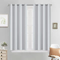 Yakamok Blackout Thermal Insulated Window Curtain Valance for Living Room Bedroom Set of 2 Panels,Greyish White,52" Wide x 45" Long