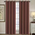 H.VERSAILTEX Blackout Curtain for Living Room Thermal Insulated Window Treatment Curtain Extra Long 84 inch Length Energy Saving Solid Grommet Top Blackout Drape, One Panel, Rust, 52" W x 84" L
