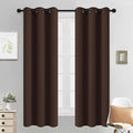 Yakamok Premium Room Darkening Thermal Insulated Curtains for Bedroom/Living Room - Classic Grommet Top (2 Panels, Chocolate Brown, 38 Inch by 63 Inch)