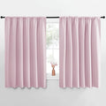 NICETOWN Blackout Curtains for Bedroom, Blackout Curtain Panels, Baby Pink, 1 Pair, 62 by 63-inch, Window Treatment Energy Saving Thermal Insulated Solid Rod Pocket Blackout Drapes/Draperies