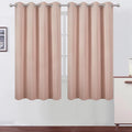 LEMOMO Blush Blackout Curtains 66 x 63 Inch Length/Set of 2 Curtain Panels/Thermal Insulated Room Darkening Blackout Curtains for Bedroom