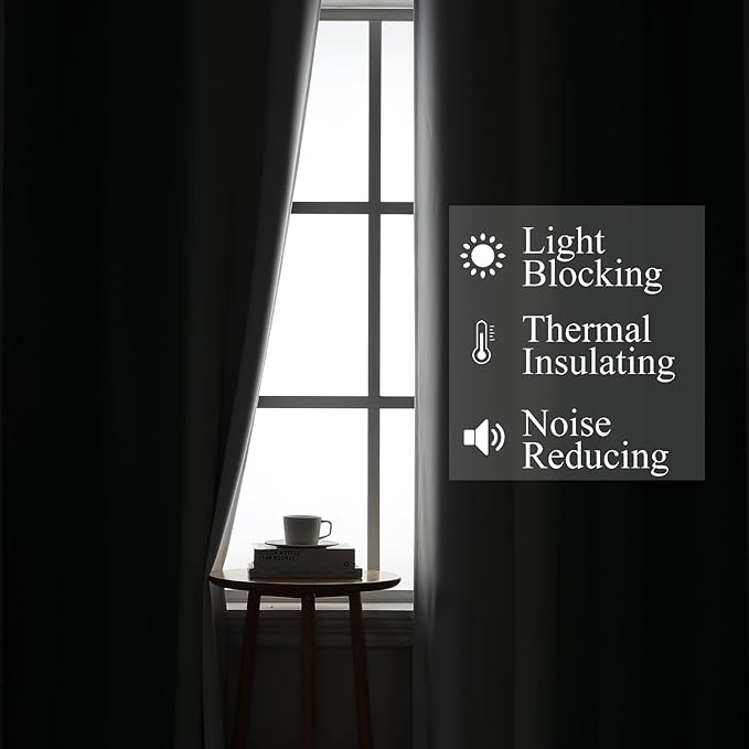 Estelar Textiler Green and Greyish White Gradient Blackout Curtains for Bedroom, Thermal Insulated Ombre Drapes 96 Inches Long, Full Light Blocking Curtains for Living Room, 52Wx96L, 2 Panels