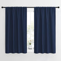 NICETOWN Kitchen Curtains, Short Blackout Curtains & Drapes, Thermal Insulated Blackout Curtain Panels for Kids Room, Play Room (Navy, 42" Wide by 54" Long, 2 PCs)