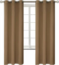 BGment Blackout Curtains for Living Room - Grommet Thermal Insulated Room Darkening Curtains for Bedroom, 2 Panels of 42 x 72 Inch, Taupe