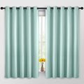 Yakamok Blackout Curtains Room Darkening Thermal Insulated Window Panels,Solid Grommet Top Drapes for Bedroom/Living Room(62Wx63L, Aqua, 2 Panels)