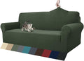 ZNSAYOTX 1 Piece Jacquard Couch Covers for 3 Cushion Couch High Stretch Sofa Cover for Pets Dogs Anti Slip Extra Large Sofa Slipcovers Furniture Protector (XL Sofa, Army Green)