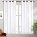 BGment Room Darkening Curtains for Bedroom - Grommet Thermal Insulated Window Treatments Light Blocking Curtains for Living Room, Set of 2 Panels, Each 46 x 54 Inch, Pure White