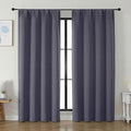 Simplebrand Ava Greyish Purple Blackout Curtains for Bedroom 84 Inch Length 2 Panels Set, Solid Thermal Insulated Privacy Living Room Window Treatment Curtains Blackout Drapes, W50 x L84 Inch