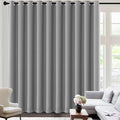 H.VERSAILTEX Blackout Curtains for Sliding Glass Door Room Divider Curtains Noise Reduce Curtain Panel Portable Window Screen Sliding Partition, W180 x L96 inches/8' Tall by 15' Wide, Dove Gray