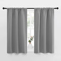 NICETOWN RV Blackout Curtains for Camper Windows, Short Room Darkening Drapes for Kitchen, Home Decoration Thermal Insulated Blackout Blinds for Small Windows (Silver Grey, 2 Panels, W29 x L40)