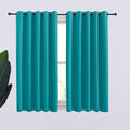 NICETOWN Peacock Teal Thermal Insulated Curtains Blackout Draperies, Window Treatment Solid Grommet Room Darkening Drape Panels for Bedroom (Set of 2, 70 by 54 inches Long)