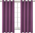 BGment Room Darkening Curtains 63 Inches Long - Grommet Thermal Insulated Drapes Window Treatment Curtains for Bedroom, 2 Panels, 52 x 63 Inch, Eggplant Purple