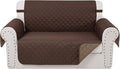 Reversible Loveseat Sofa Covers Couch Cover Furniture Protector(Loveseat,Chocolate/Taupe)