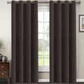 H.VERSAILTEX Blackout Curtain for Living Room Thermal Insulated Window Treatment Curtain Extra Long 108 inch Length Energy Saving Solid Grommet Blackout Drape, One Panel, Chocolate Brown，52"W x 108"L