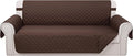 Reversible 4 Seater Sofa Cover 91 Inch Large Couch Cover Furniture Protector(Sofa XX-Large,Chocolate/Chocolate)