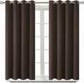 BGment Blackout Curtains for Living Room - Grommet Thermal Insulated Room Darkening Curtains for Bedroom, 2 Panels of 52 x 45 Inch, Brown