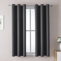 ChrisDowa Grommet Blackout Curtains for Bedroom and Living Room - 2 Panels Set Thermal Insulated Room Darkening Curtains (Dark Grey, 38W x 54L)