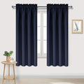DWCN Navy Room Darkening Blackout Curtains - Thermal Insulated Privacy Energy Saving Window Curtain Drapes 42 x 72 inch Length, Set of 2 Bedroom Living Room Curtains