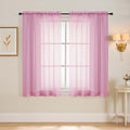 Light Pink Window Sheer Curtains 54 inch Length, Soft Airy Light Filtering Sheer Curtain 2 Panels Set, Dual Rod Pocket Gauze Drapes for Living Room Bedroom, 2x42Wx54L Inches