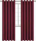 BGment Blackout Curtains for Bedroom - Grommet Thermal Insulated Room Darkening Curtains for Living Room, Set of 2 Panels (70 x 84 Inch, Burgundy)