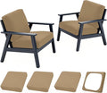 4Pcs Outdoor Cushion Covers, Patio Cushion Covers,Stretch Elastic Slipcovers, Replacement Washable & Reusable Furniture Protector for Patio Couch (Khaki,Cover Only)