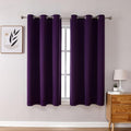 ChrisDowa Grommet Blackout Curtains for Bedroom and Living Room - 2 Panels Set Thermal Insulated Room Darkening Curtains (Royal Purple, 38W x 54L)