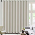 H.VERSAILTEX Blackout Curtains for Sliding Glass Door Room Divider Curtains Noise Reduce Curtain Panel Portable Window Screen Sliding Partition, W180 x L96 inches/8' Tall by 15' Wide, Ivory/Cream