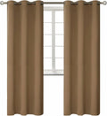 BGment Blackout Curtains for Living Room - Grommet Thermal Insulated Room Darkening Curtains for Bedroom, 2 Panels of 42 x 84 Inch, Taupe
